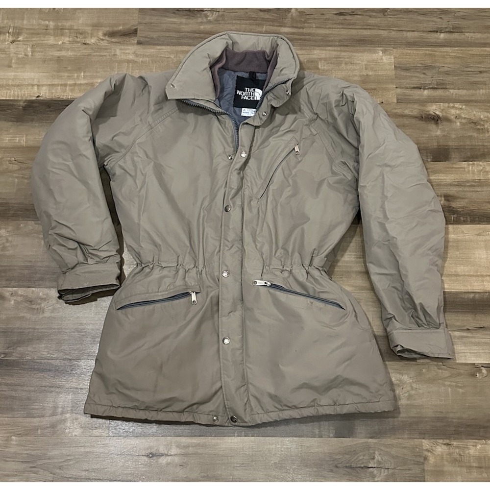 VTG The North Face Women's Goretex Jacket Beige Made In USA Sz L Elastic Waist